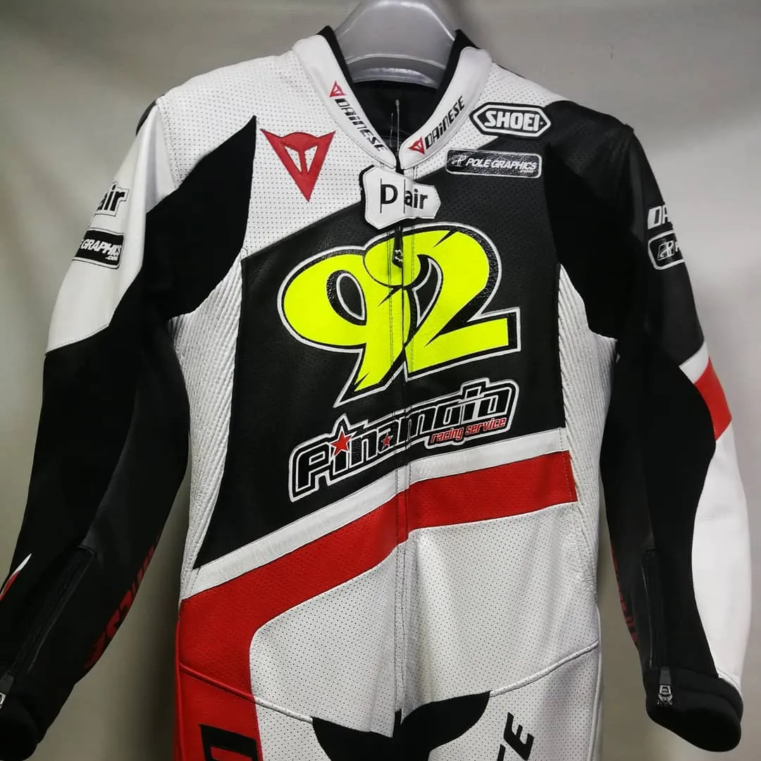 Handcrafted motorcycle leather racing suit from the Sazy workshop