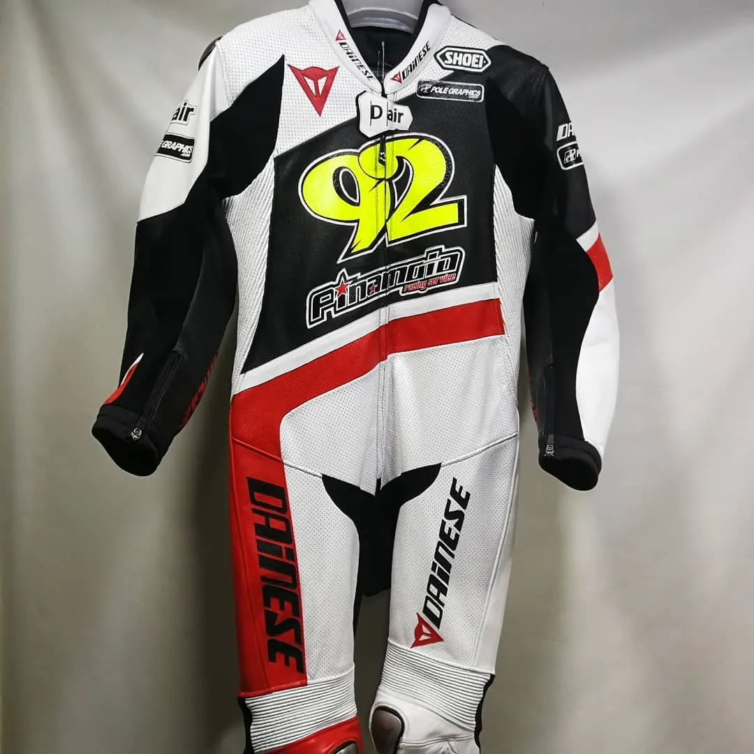 Handcrafted motorcycle leather racing suit from the Sazy workshop