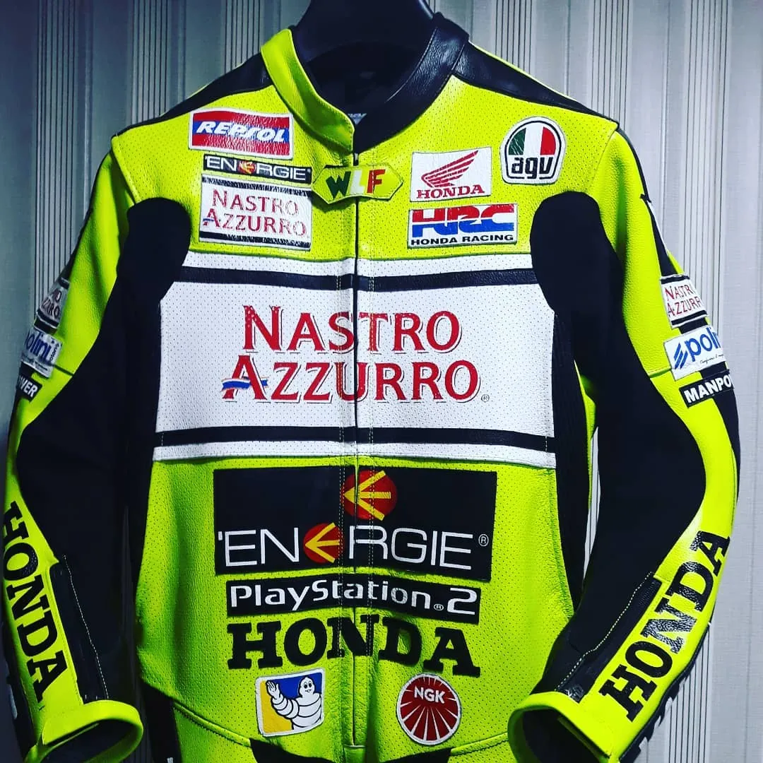 Handcrafted motorcycle leather racing suit from the Sazy workshop