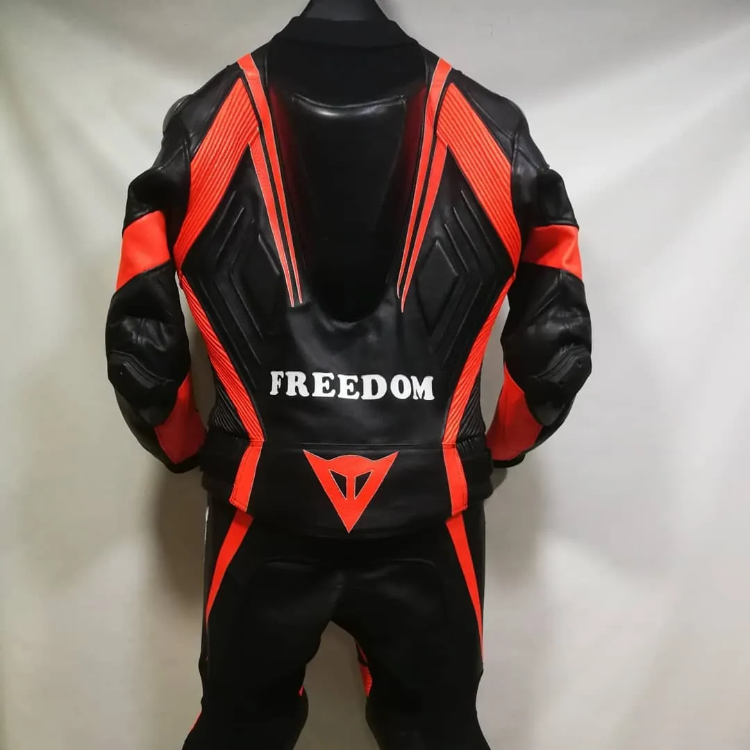 Handcrafted motorcycle leather racing suit from the Sazy workshop