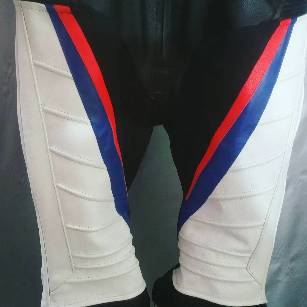 Handcrafted motorcycle leather racing suit from the Sazy workshop