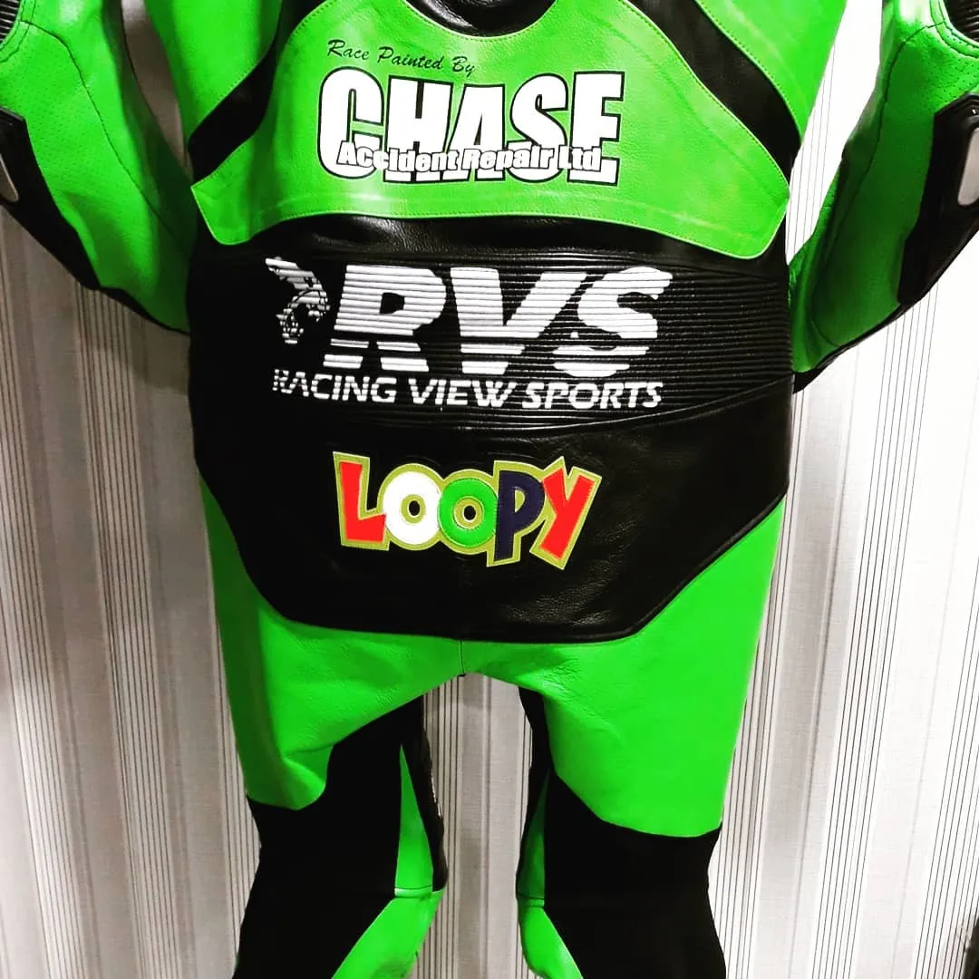 Handcrafted motorcycle leather racing suit from the Sazy workshop